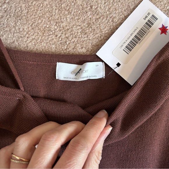 NWT Oak + Fort Stretch Spaghetti Strap Tank Top Size Small - Picture 9 of 12